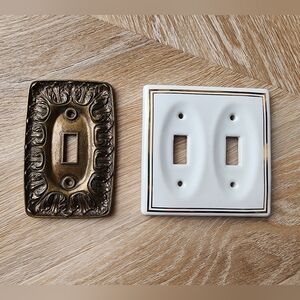 2 Vintage Wall Plates For Iight Switches In Great Cpndition
